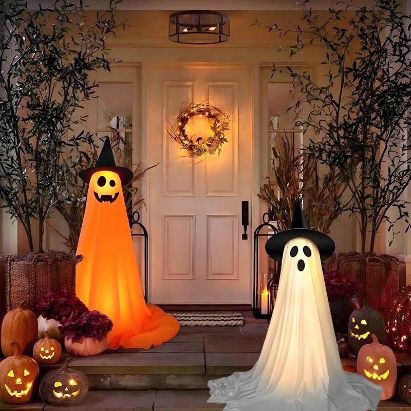 Light-up Ghost Halloween Decoration, Remote Control 2-Piece Set